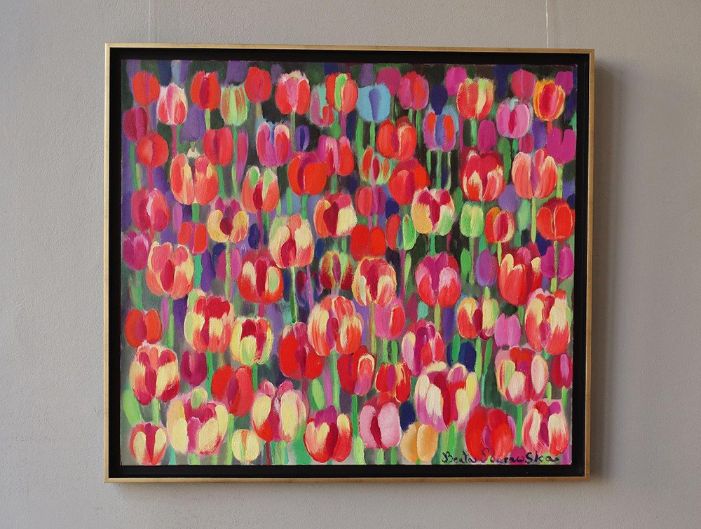Beata Murawska - Tulips in Rome (Oil on Canvas | Size: 96 x 96 cm | Price: 4500 PLN)