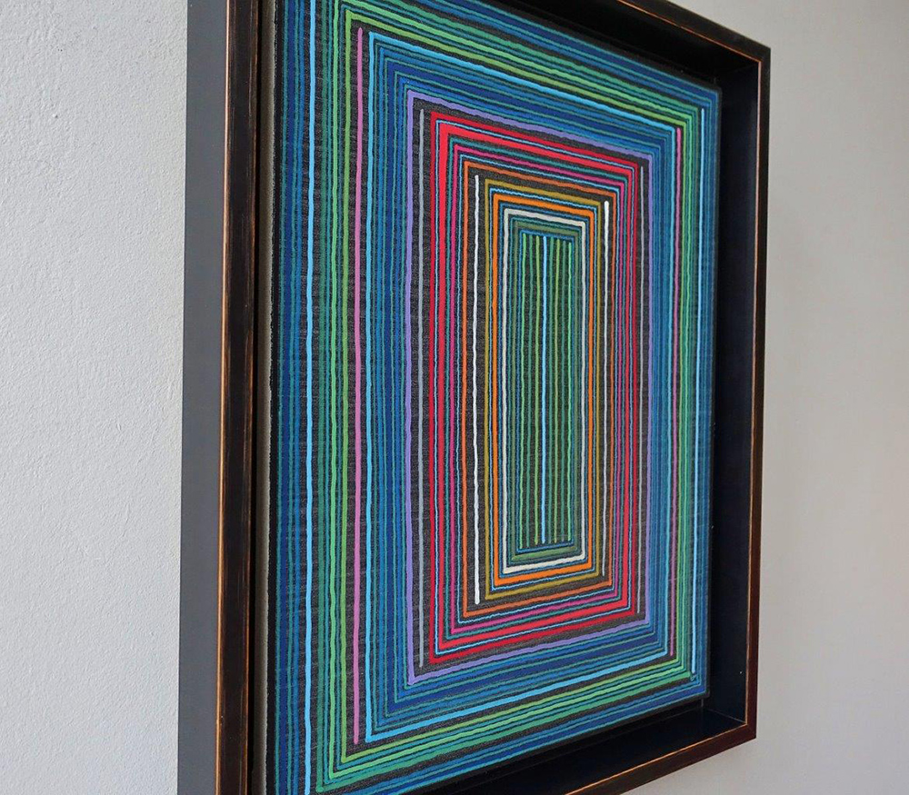 Łukasz Majcherowicz - The Portal of 34 Gates (Oil-resin technique on canvas | Wymiary: 48 x 58 cm | Cena: 5600 PLN)