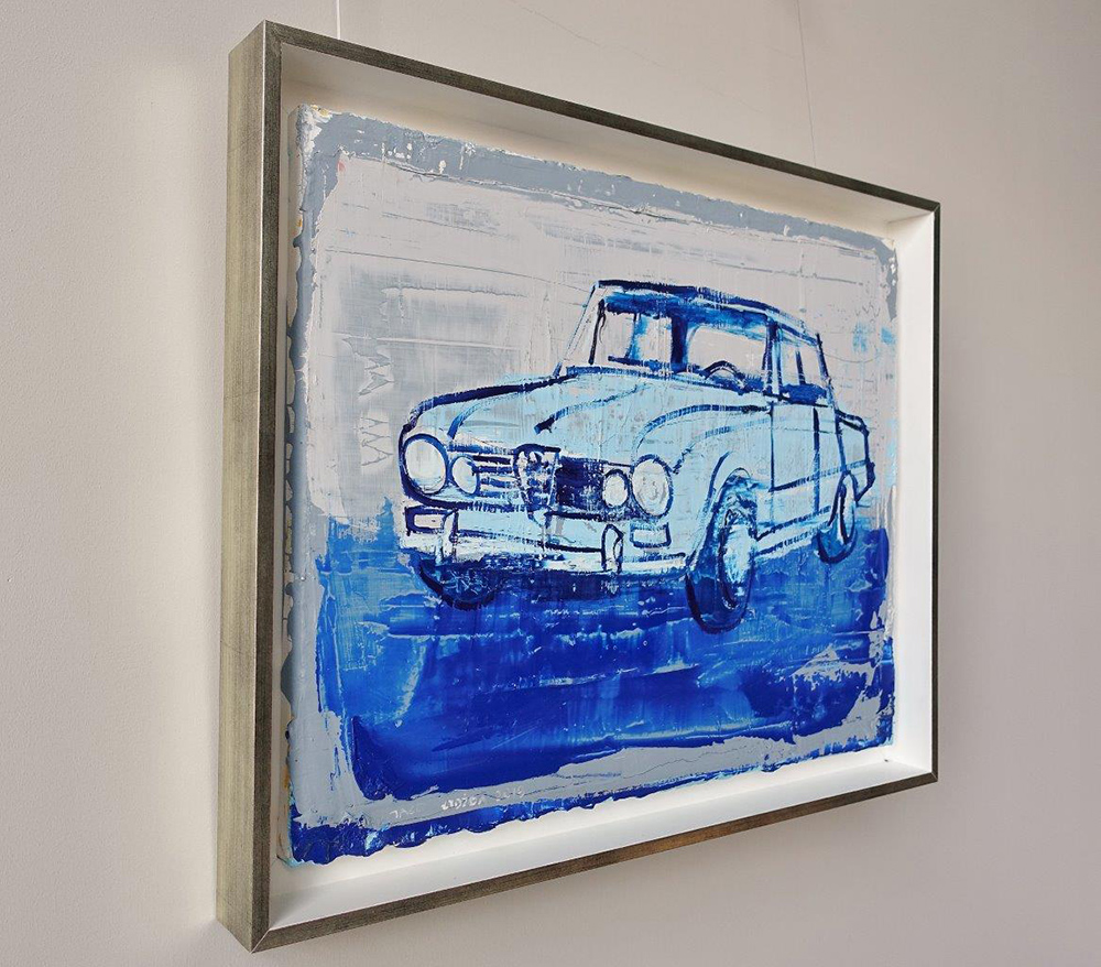 Jacek Łydżba - Blue alpha romeo (Oil on Canvas | Größe: 56 x 46 cm | Preis: 4000 PLN)