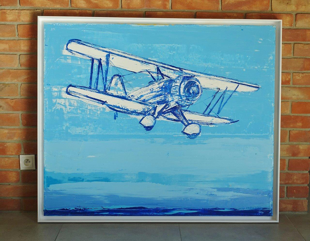 Jacek Łydżba - Plane (Oil on Canvas | Größe: 128 x 108 cm | Preis: 7500 PLN)