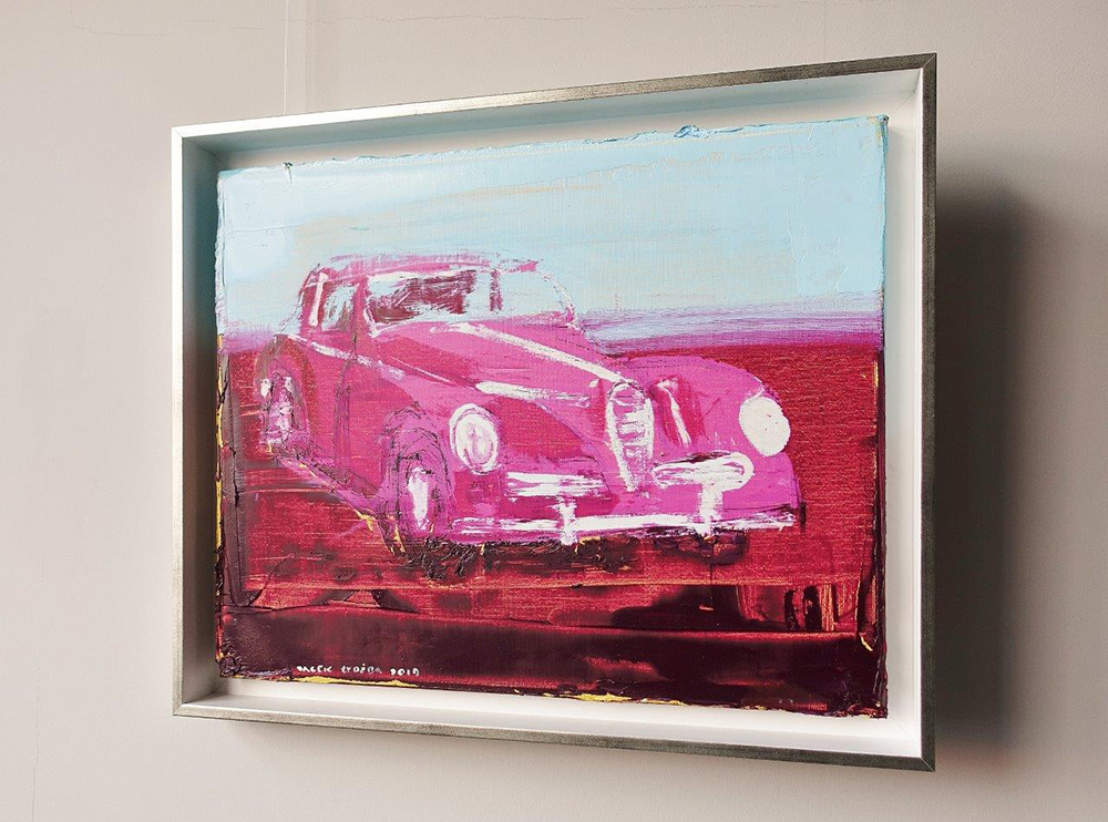 Jacek Łydżba - Purple alpha romeo (Oil on Canvas | Größe: 56 x 46 cm | Preis: 4000 PLN)