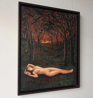 Katarzyna Karpowicz : Black forest : Oil on Canvas