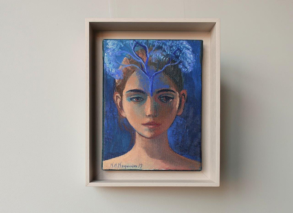 Katarzyna Karpowicz - Blue tree (Oil on Canvas | Size: 24 x 30 cm | Price: 3500 PLN)
