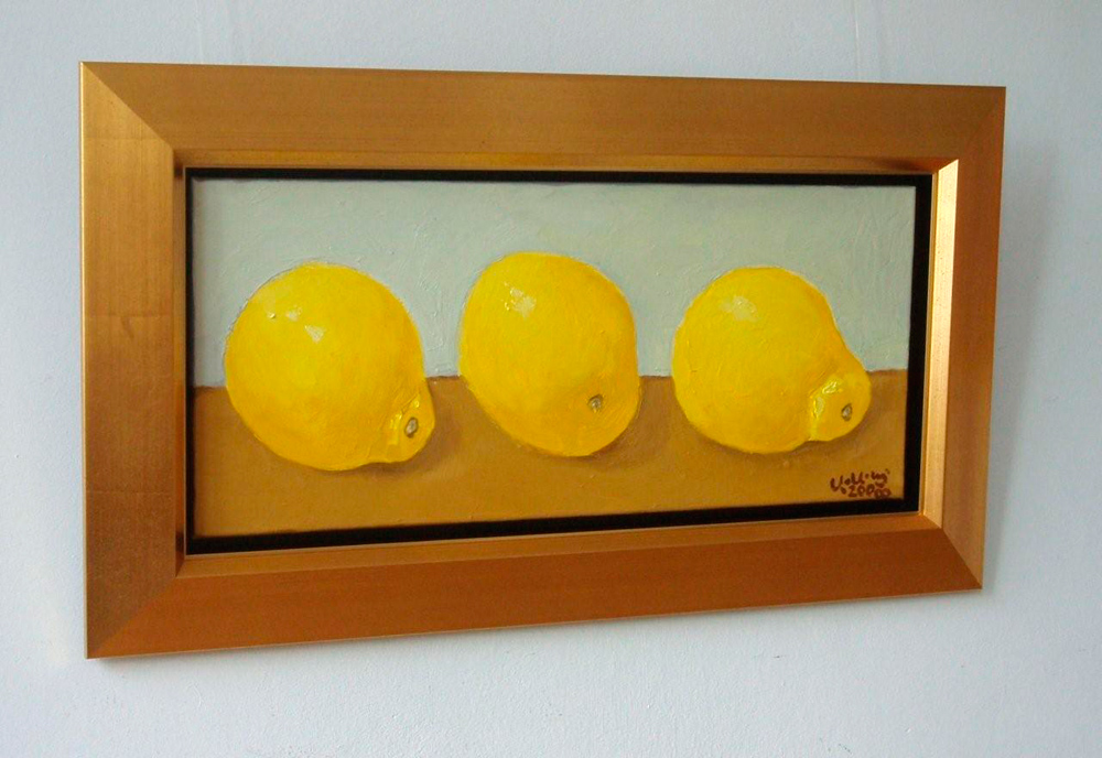 Krzysztof Kokoryn - Lemons (Oil on Canvas | Size: 90 x 50 cm | Price: 6500 PLN)