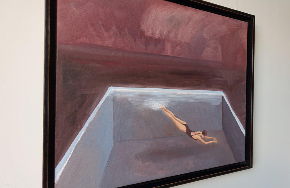 Katarzyna Karpowicz - Dive (Oil on Canvas | Wymiary: 108 x 88 cm | Cena: 11000 PLN)