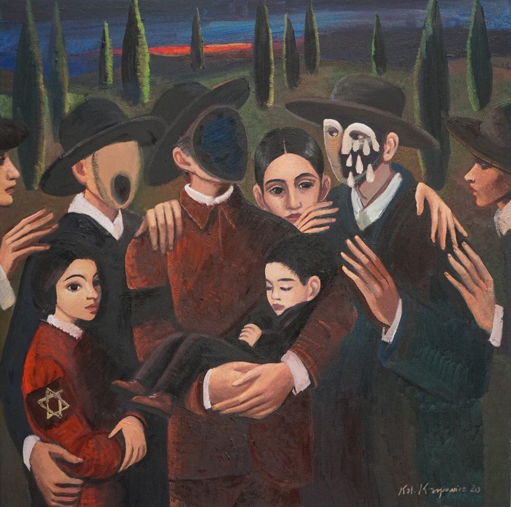 Katarzyna Karpowicz - Last meeting (Oil on Canvas | Größe: 90 x 90 cm | Preis: 13000 PLN)