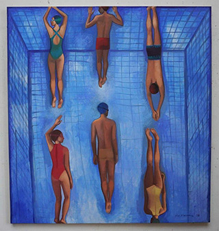 Katarzyna Karpowicz : Pool : Oil on Canvas