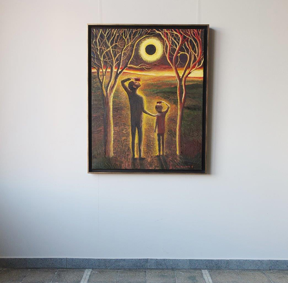 Katarzyna Karpowicz - Solar eclipse - Moment (Oil on Canvas | Size: 86 x 106 cm | Price: 13000 PLN)