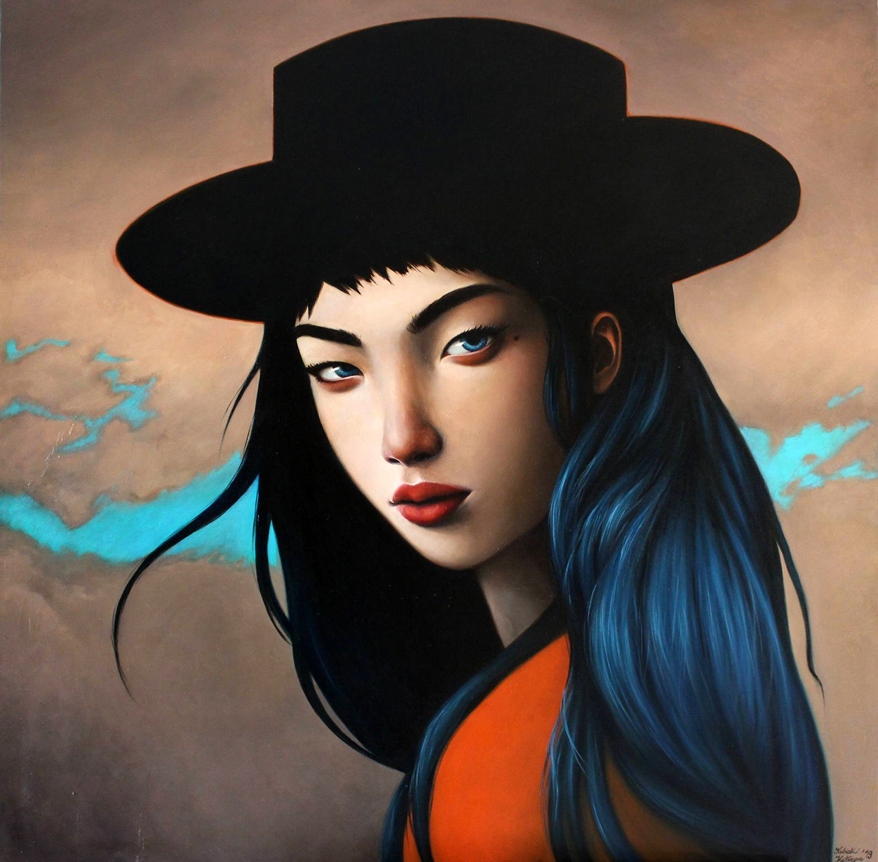Katarzyna Kubiak - Sorceress (Oil on Canvas | Size: 106 x 106 cm | Price: 7500 PLN)