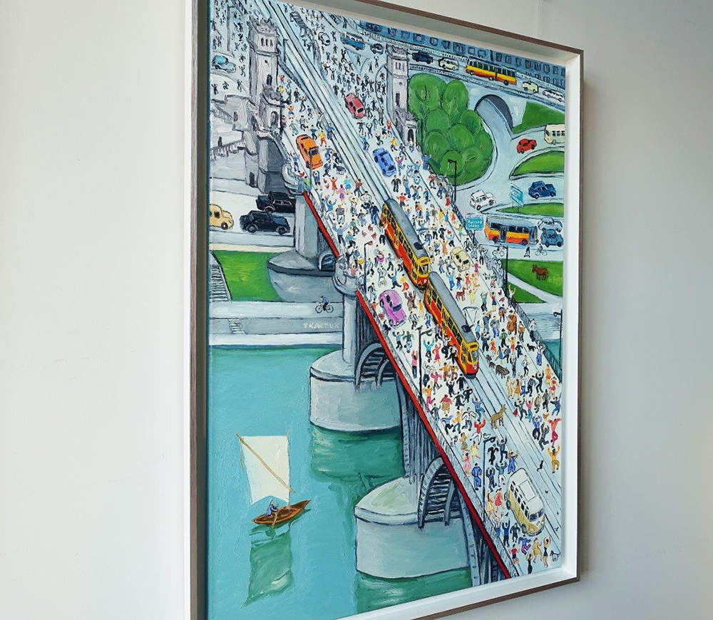 Krzysztof Kokoryn - Poniatowski Bridge (Oil on Canvas | Größe: 76 x 106 cm | Preis: 9000 PLN)