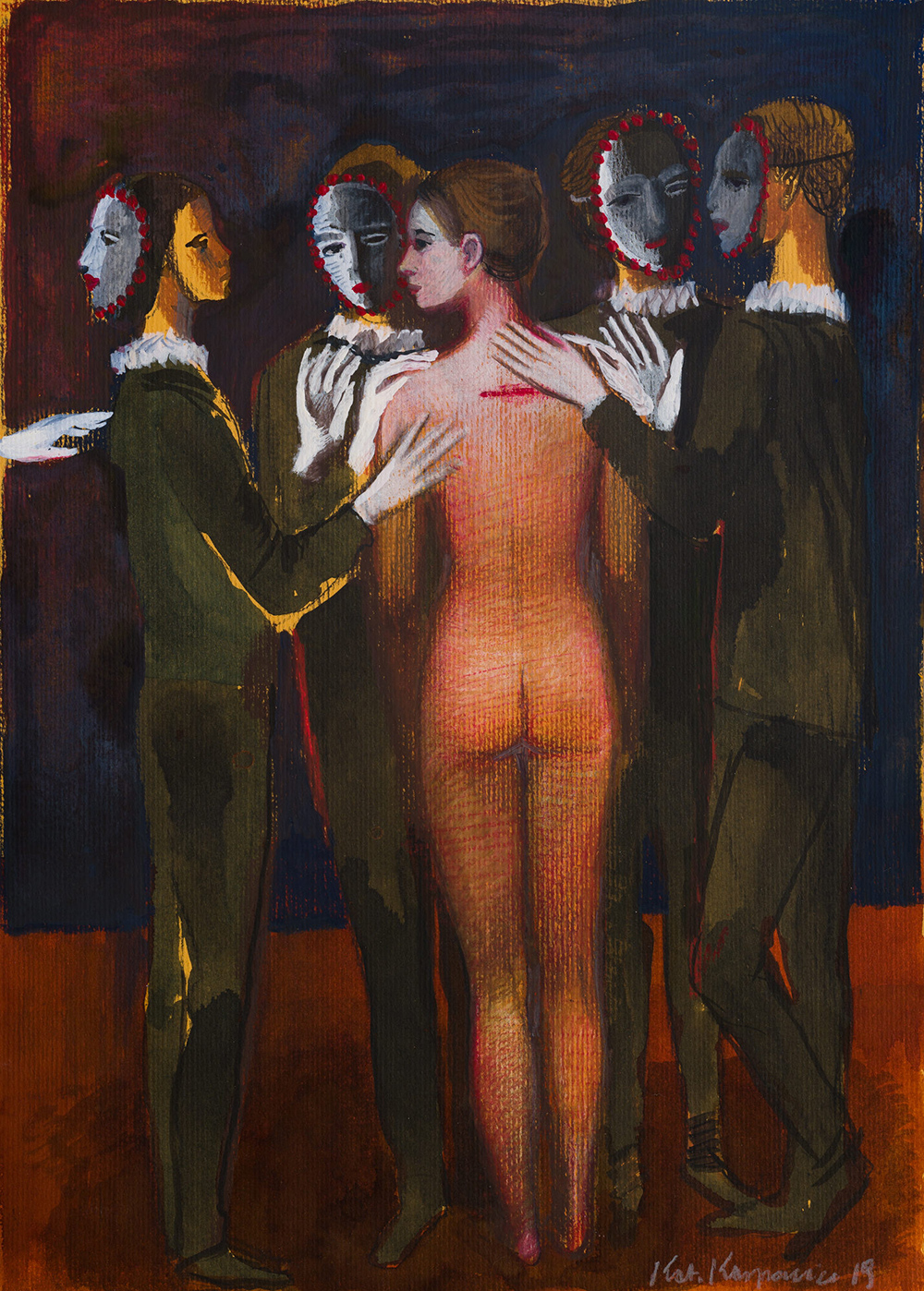 Katarzyna Karpowicz - Nude (Mixed media on paper | Größe: 21 x 29 cm | Preis: 5500 PLN)