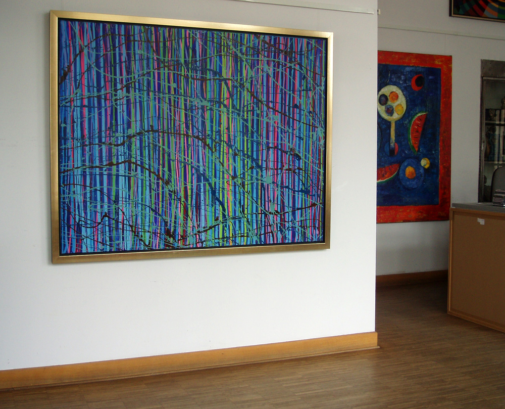 Edward Dwurnik - Blue Abstract Painting (Oil on Canvas | Größe: 155 x 123 cm | Preis: 30000 PLN)