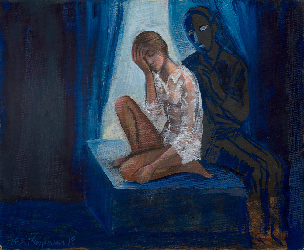 Katarzyna Karpowicz - Loneliness (Mixed media on paper | Wymiary: 33 x 27 cm | Cena: 4500 PLN)