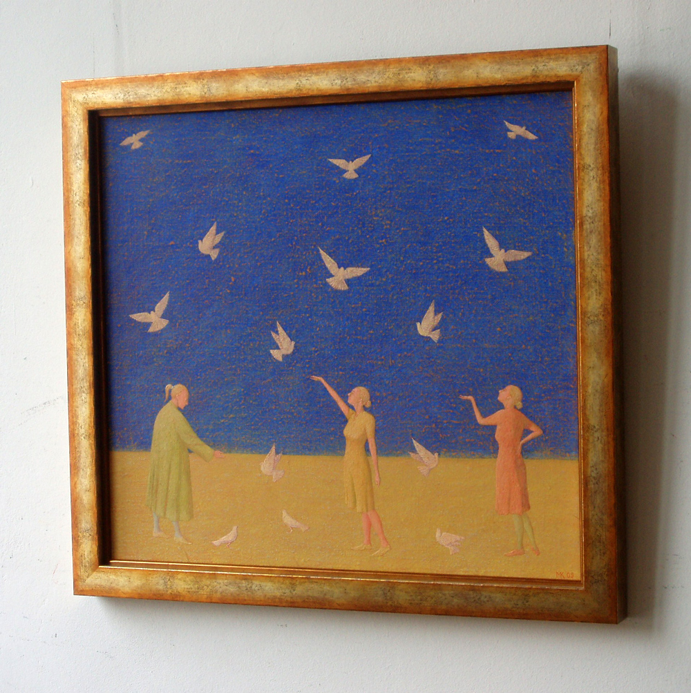 Mikołaj Kasprzyk - Chasing Birds (Oil on Canvas | Wymiary: 63 x 58 cm | Cena: 4000 PLN)