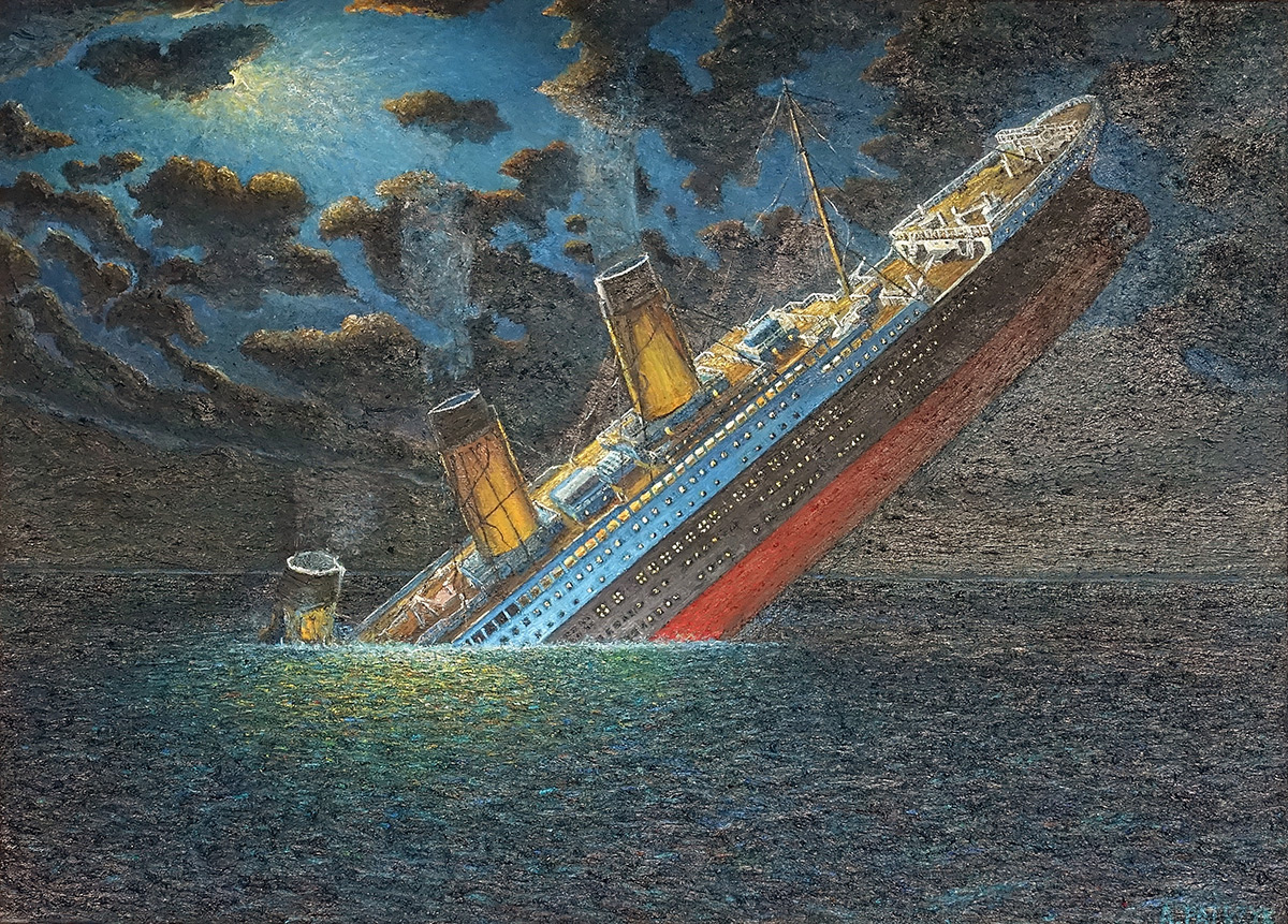 Adam Patrzyk - Titanic (Oil on Canvas | Wymiary: 186 x 136 cm | Cena: 26000 PLN)