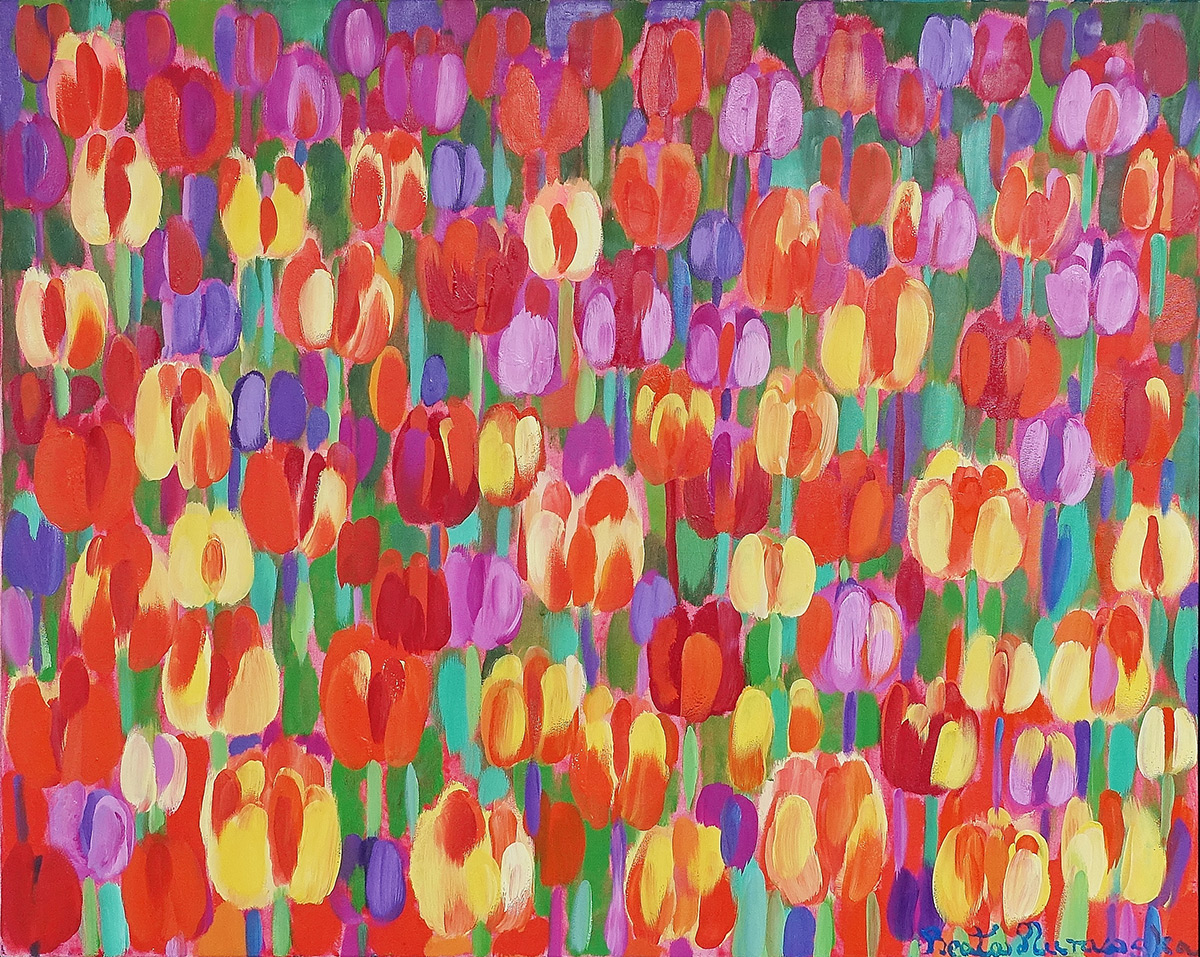 Beata Murawska - Reggae tulips (Oil on Canvas | Size: 111 x 91 cm | Price: 7500 PLN)