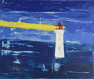 Jacek Łydżba : Lighthouse : Oil on Canvas