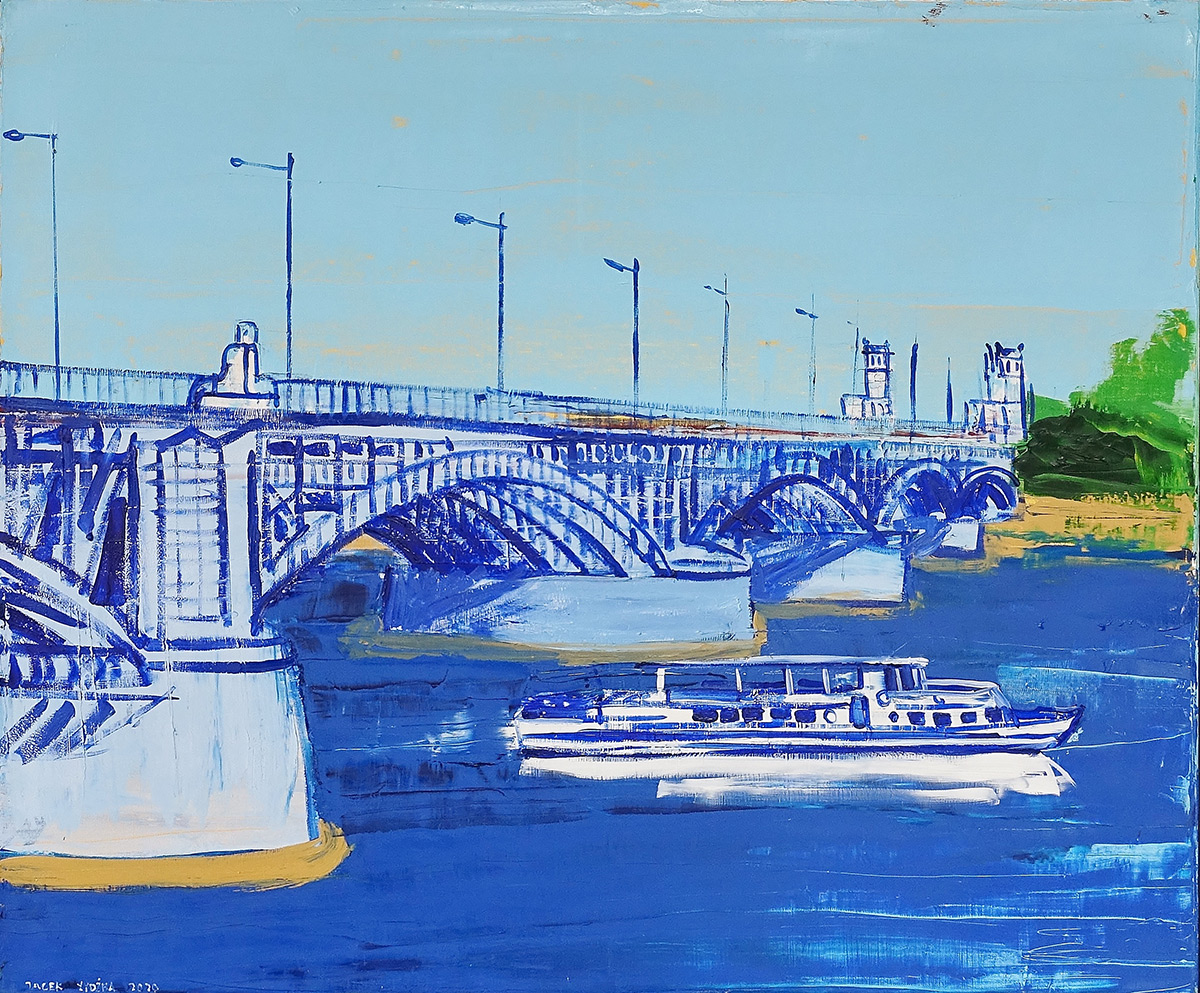Jacek Łydżba - Poniatowski bridge (Oil on Canvas | Size: 128 x 108 cm | Price: 7500 PLN)