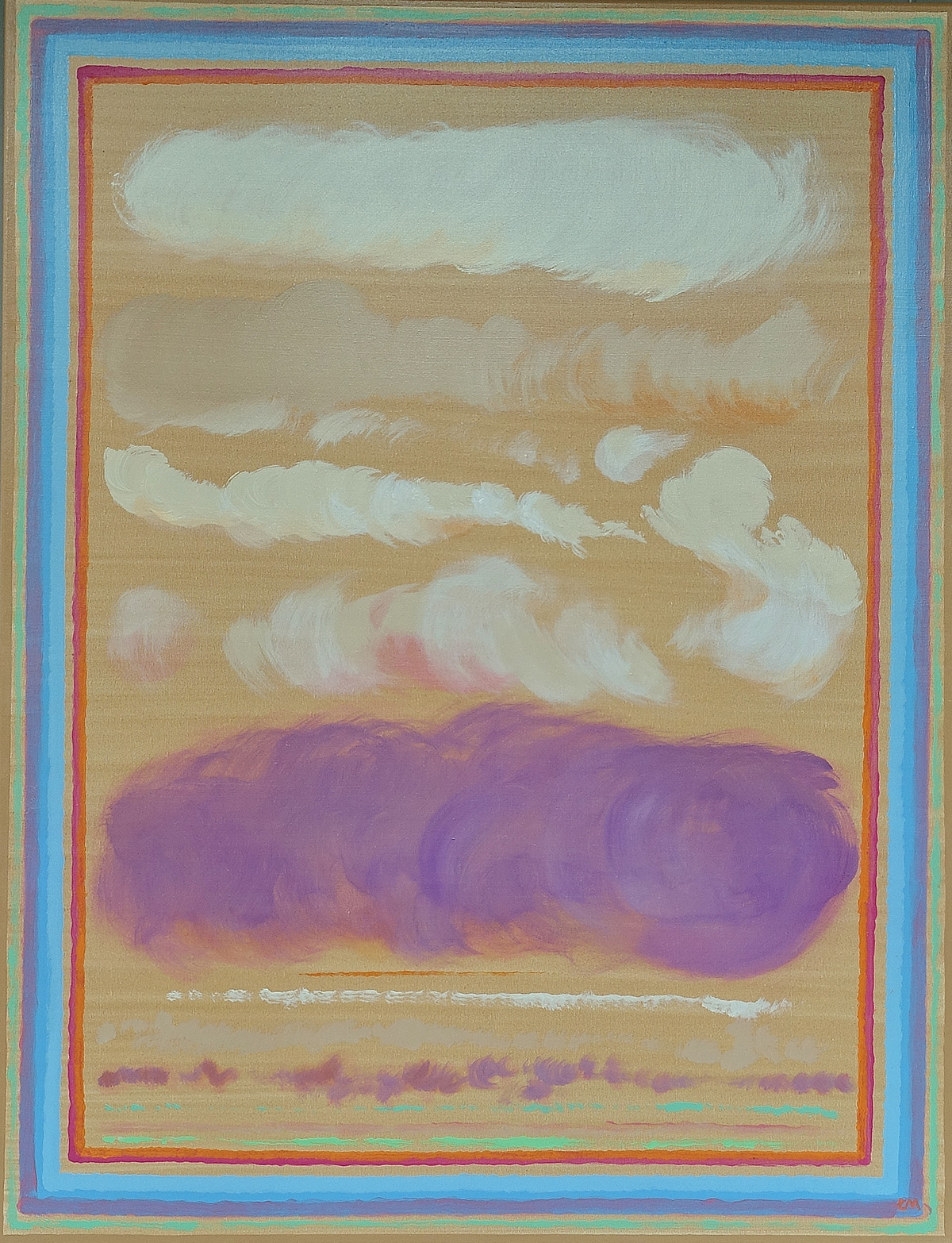 Łukasz Majcherowicz - Purple cloud (Mixed media on canvas | Wymiary: 100 x 130 cm | Cena: 10000 PLN)