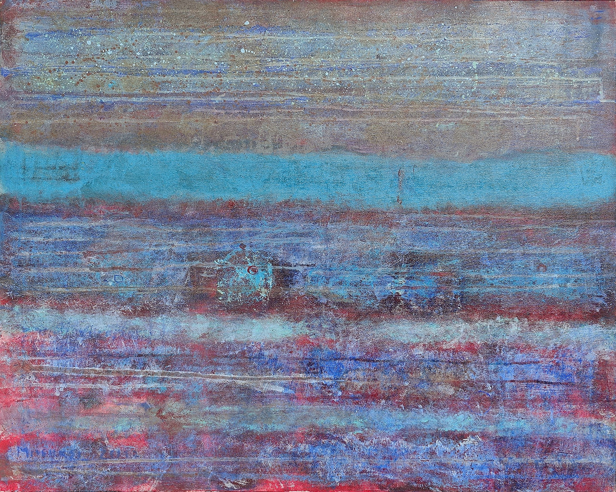 Martyna Merkel - Horizontal lines (Acrylic on canvas | Größe: 106 x 86 cm | Preis: 5000 PLN)