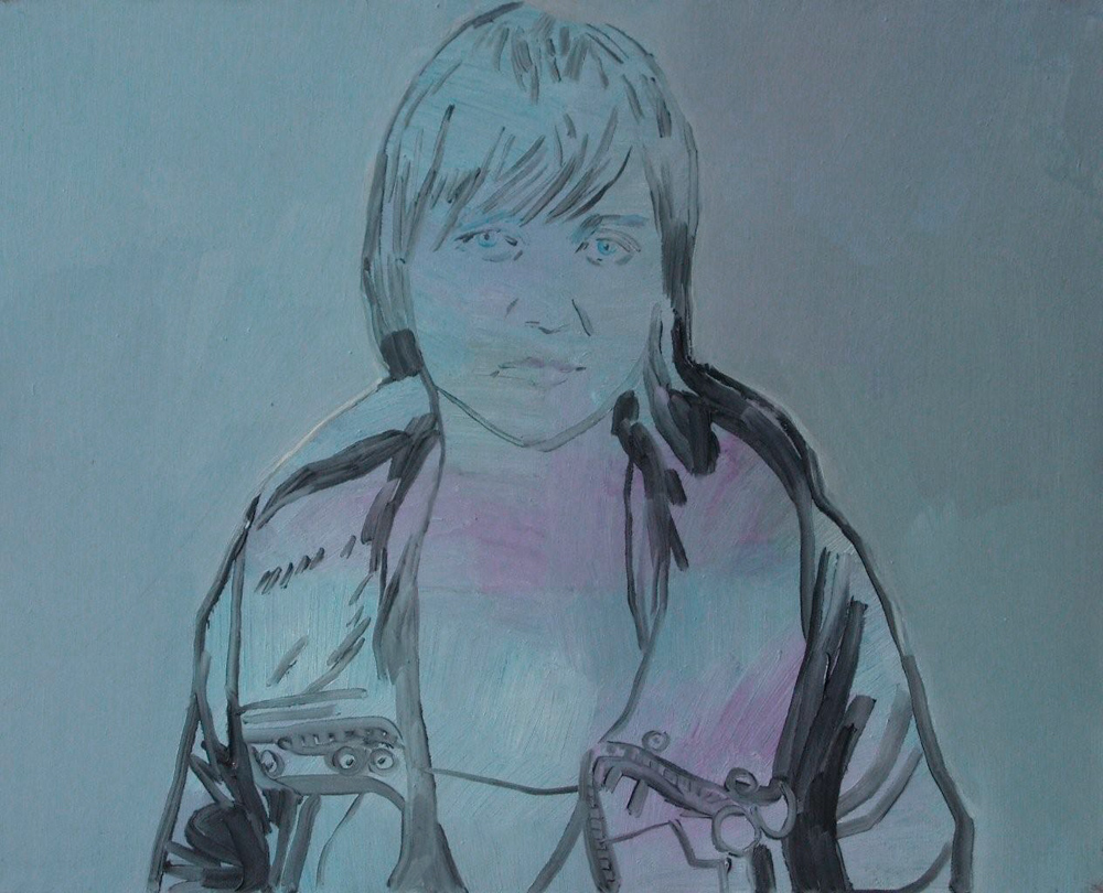 Agnieszka Sandomierz - I am tired (Tempera on Canvas | Size: 50 x 40 cm | Price: 4000 PLN)