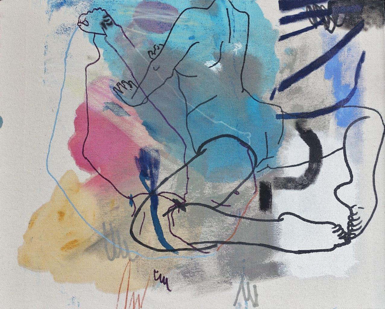 Agnieszka Sandomierz - Difficult position (Tempera on canvas | Größe: 58 x 48 cm | Preis: 4000 PLN)
