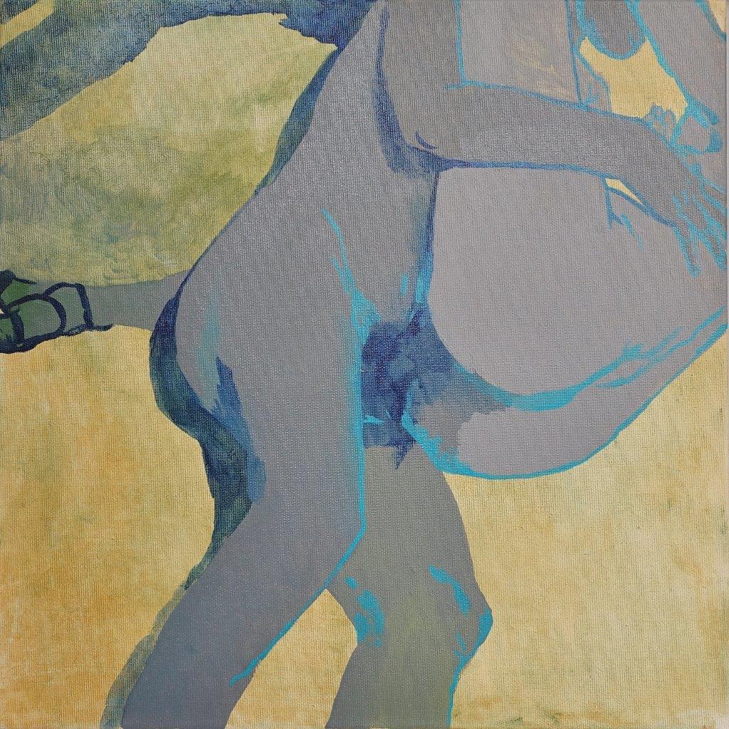 Agnieszka Sandomierz - Gold detail (Tempera on canvas | Size: 46 x 46 cm | Price: 2000 PLN)