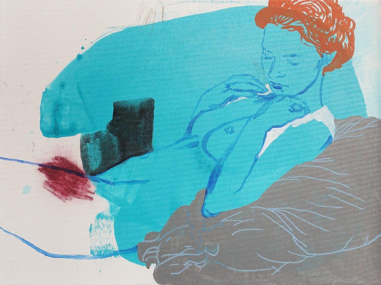 Agnieszka Sandomierz - It is still going on (Tempera on canvas | Size: 46 x 36 cm | Price: 3500 PLN)