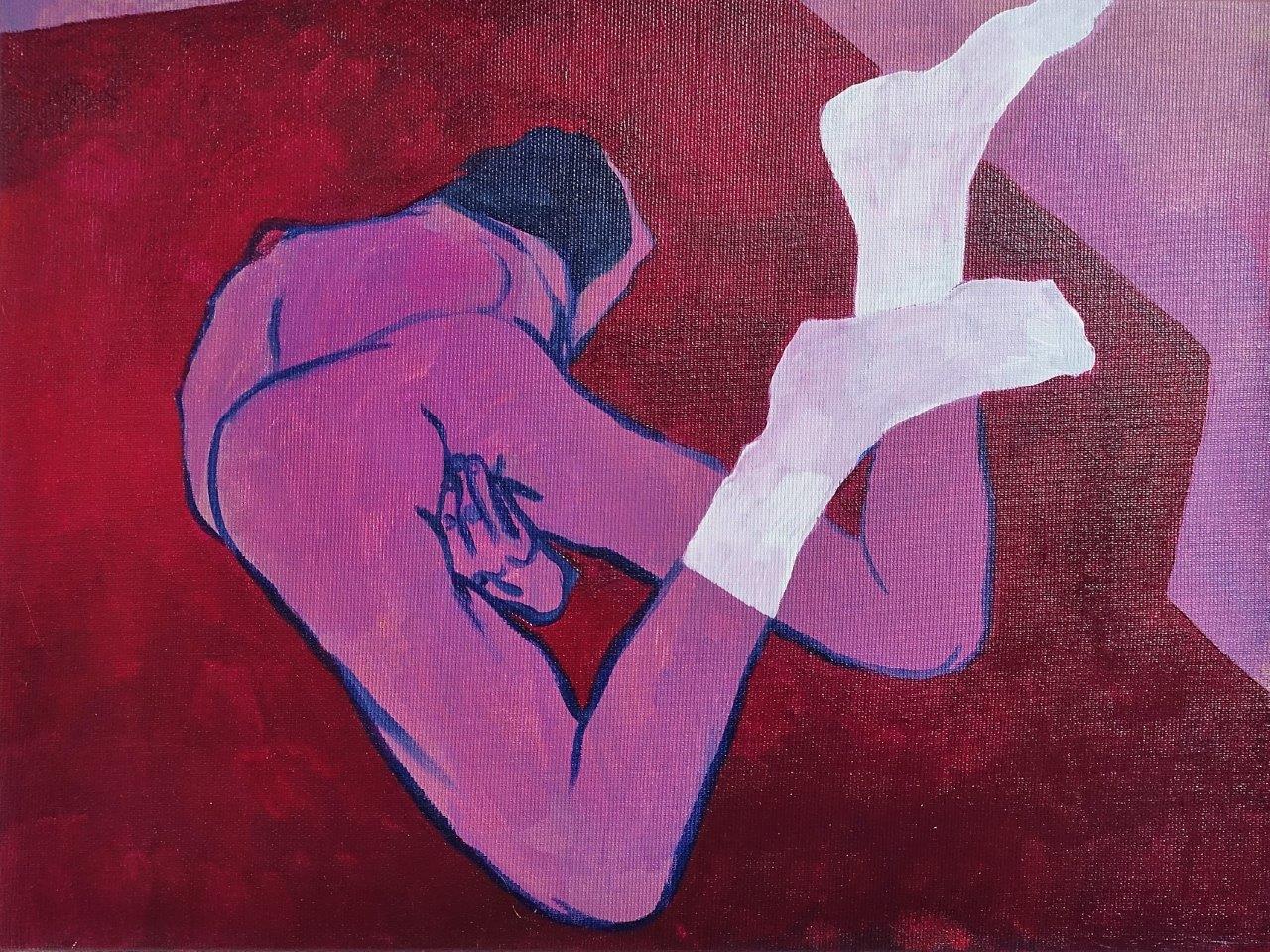 Agnieszka Sandomierz - Pleasure (Tempera on canvas | Wymiary: 46 x 36 cm | Cena: 2000 PLN)
