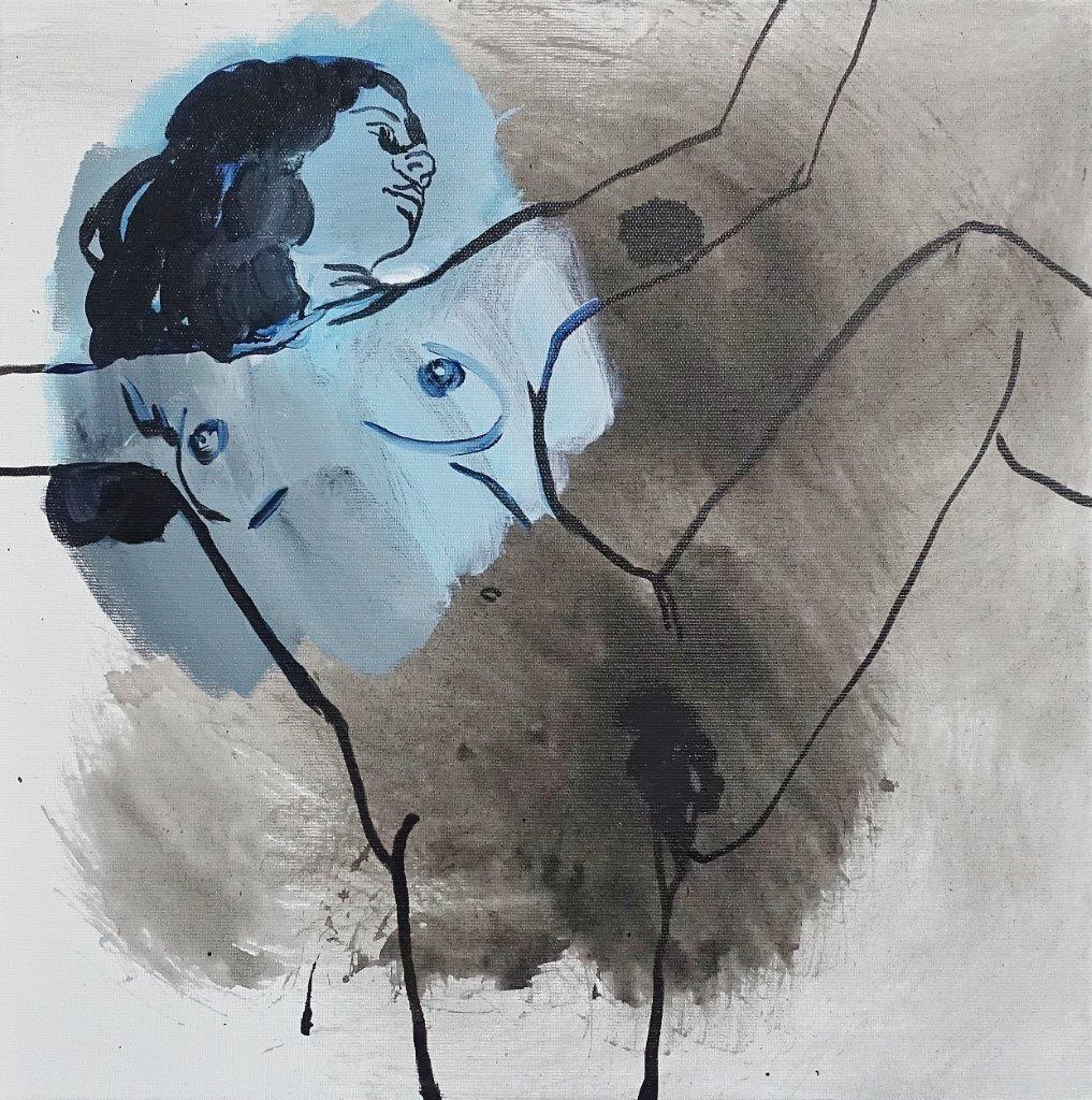 Agnieszka Sandomierz - Trance (Tempera on canvas | Wymiary: 46 x 46 cm | Cena: 3500 PLN)