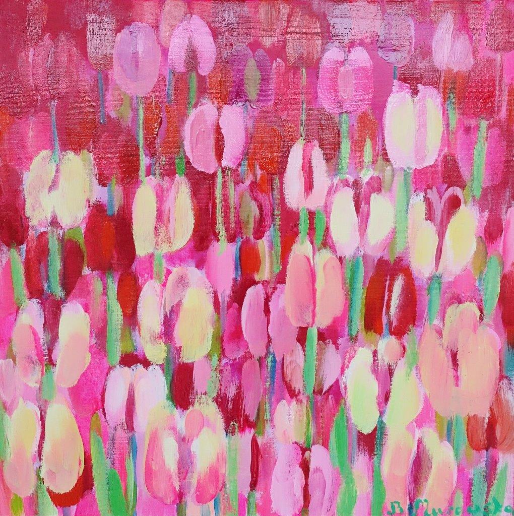 Beata Murawska - Pink secret (Oil on Canvas | Wymiary: 66 x 66 cm | Cena: 3500 PLN)
