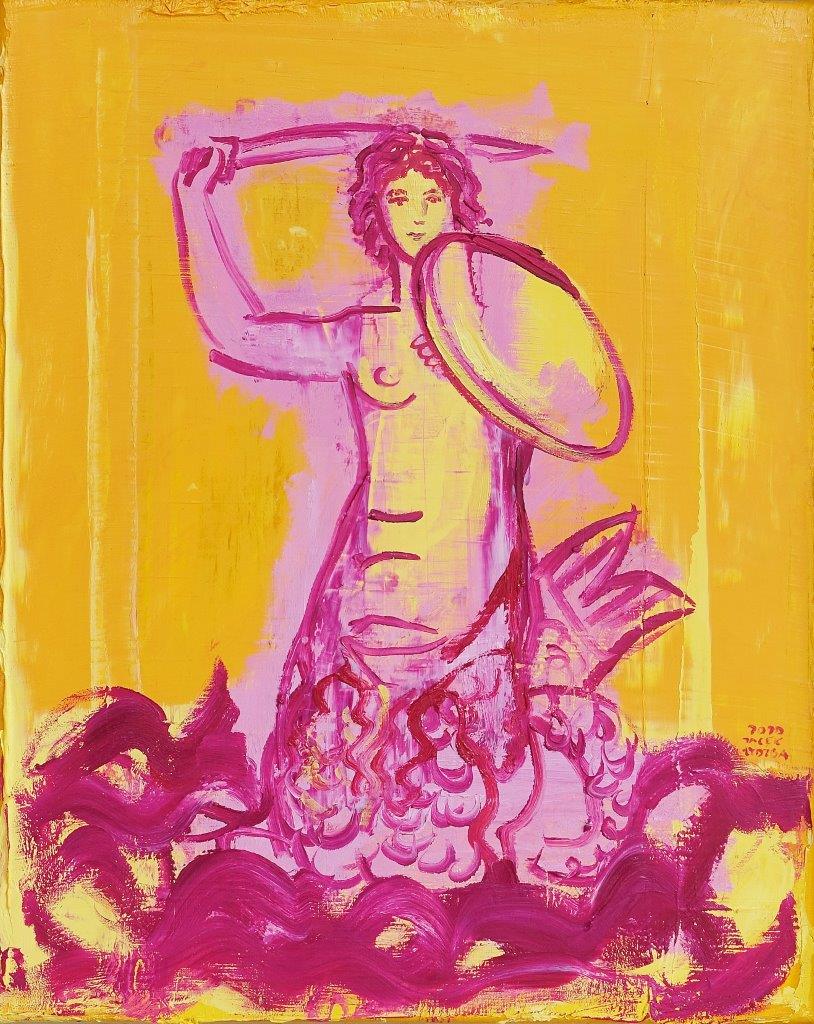 Jacek Łydżba - Mermaid pink (Oil on Canvas | Size: 46 x 56 cm | Price: 4000 PLN)