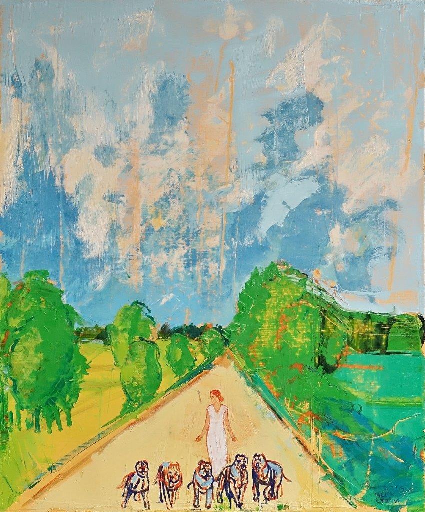 Jacek Łydżba - On the road (Oil on Canvas | Size: 106 x 126 cm | Price: 8000 PLN)