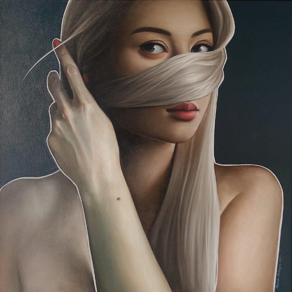 Katarzyna Kubiak - Veil (Oil on Canvas | Größe: 96 x 96 cm | Preis: 9000 PLN)