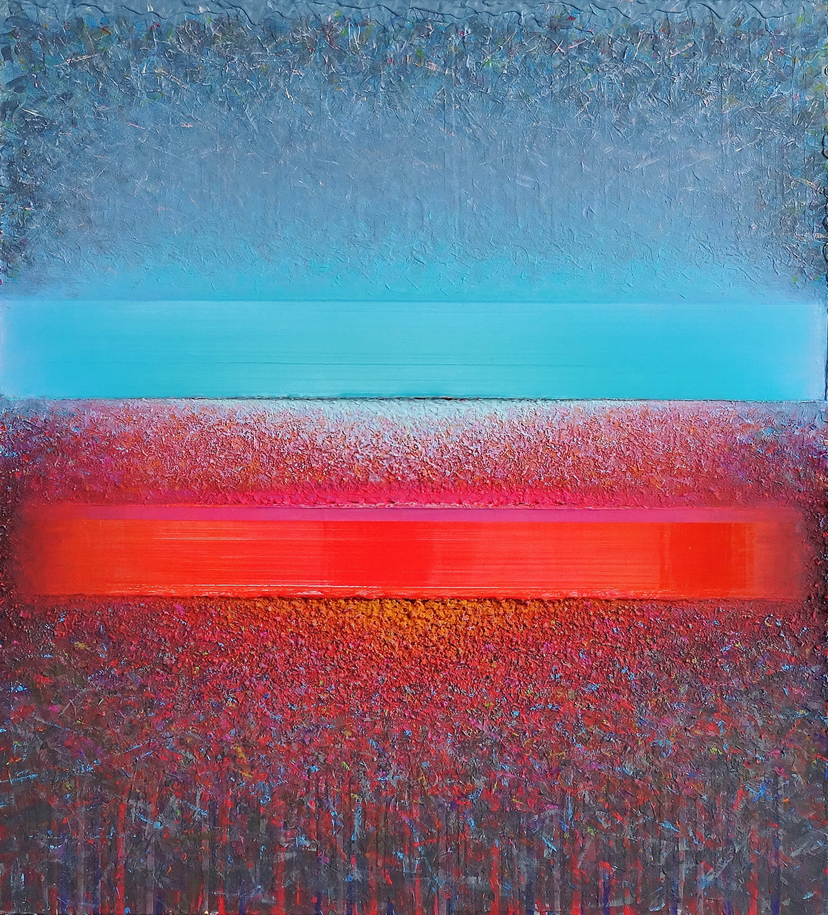 Sebastian Skoczylas - Transcendent (Mixed media on canvas | Wymiary: 100 x 110 cm | Cena: 12000 PLN)