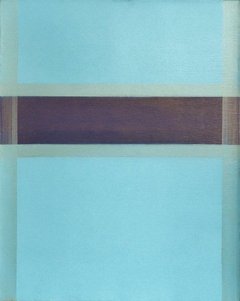 Anna Podlewska - Transmission from the blue (Oil on Canvas | Größe: 46 x 56 cm | Preis: 2000 PLN)