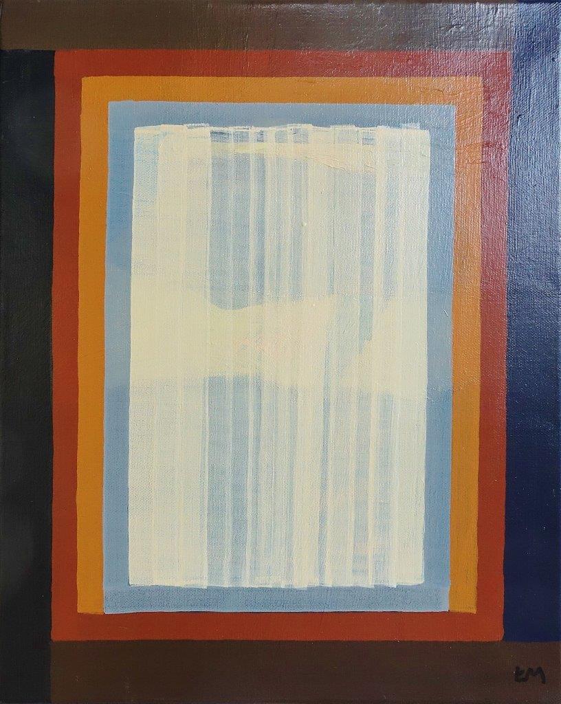 Łukasz Majcherowicz - Curtain (Mixed media on canvas | Wymiary: 33 x 41 cm | Cena: 2000 PLN)