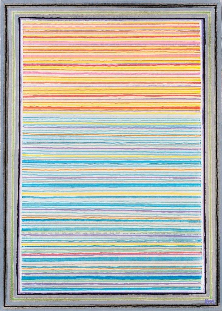 Łukasz Majcherowicz - Postcard (Oil-resin technique on canvas | Wymiary: 56 x 76 cm | Cena: 2900 PLN)