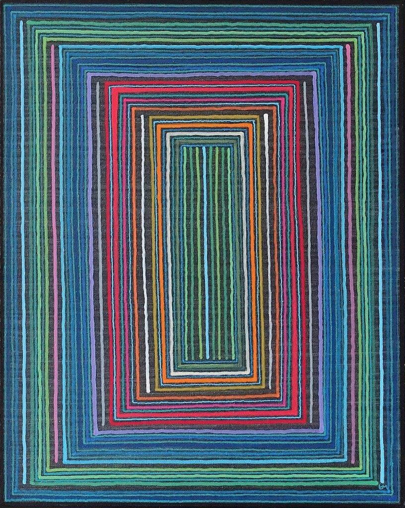 Łukasz Majcherowicz - The Portal of 34 Gates (Oil-resin technique on canvas | Wymiary: 48 x 58 cm | Cena: 2900 PLN)