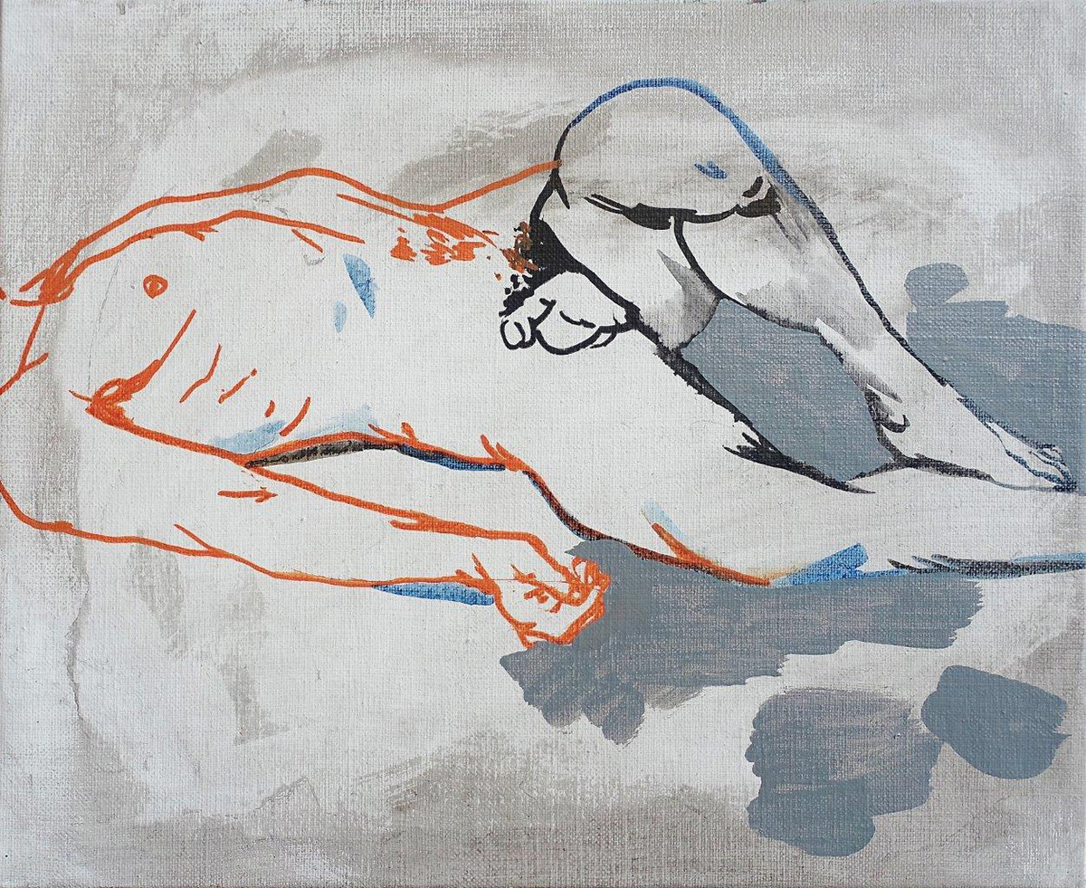 Agnieszka Sandomierz - Origin of the world (Tempera on canvas | Wymiary: 38 x 33 cm | Cena: 2800 PLN)