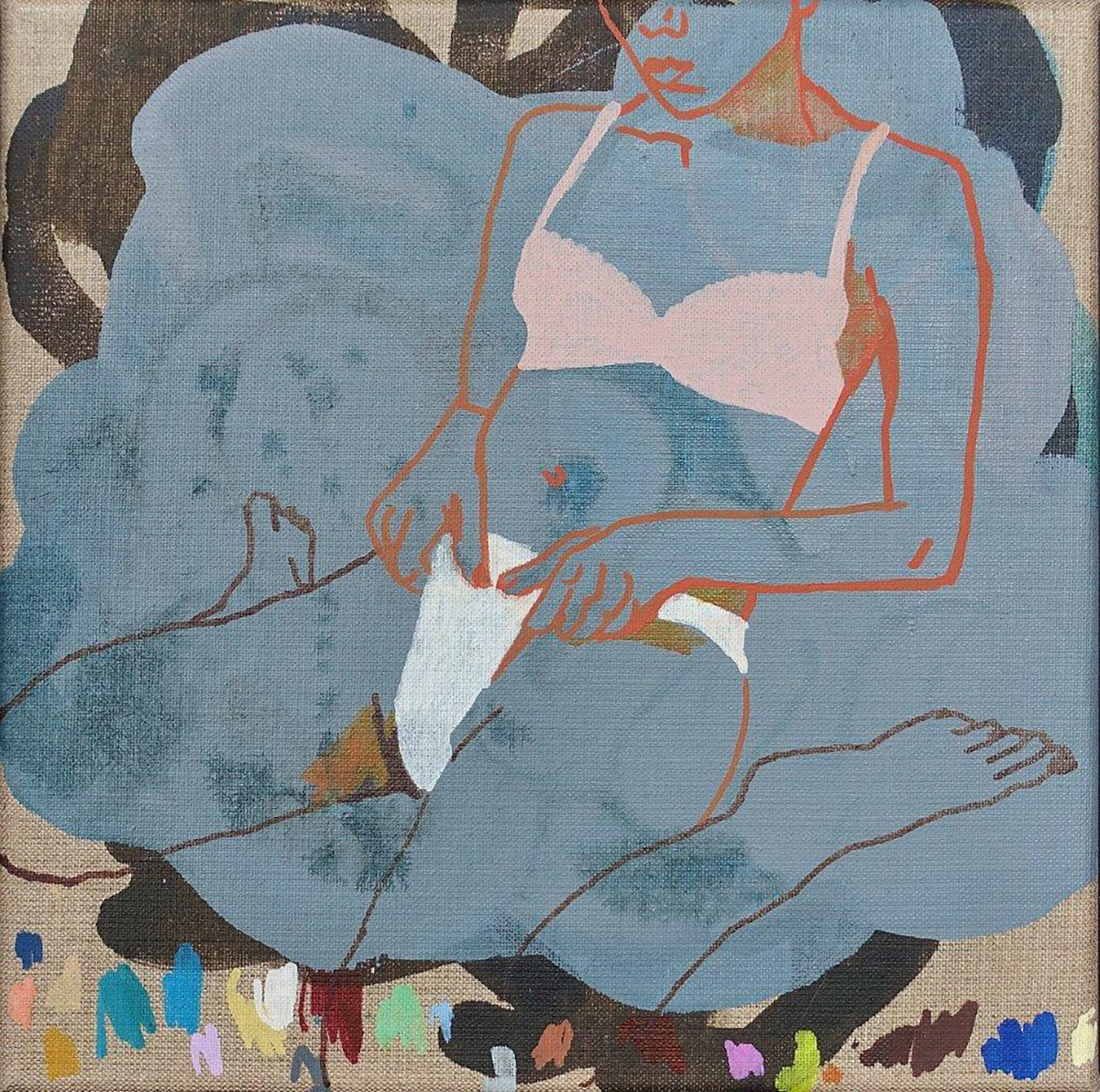 Agnieszka Sandomierz - Samples (Tempera on canvas | Wymiary: 36 x 36 cm | Cena: 3000 PLN)