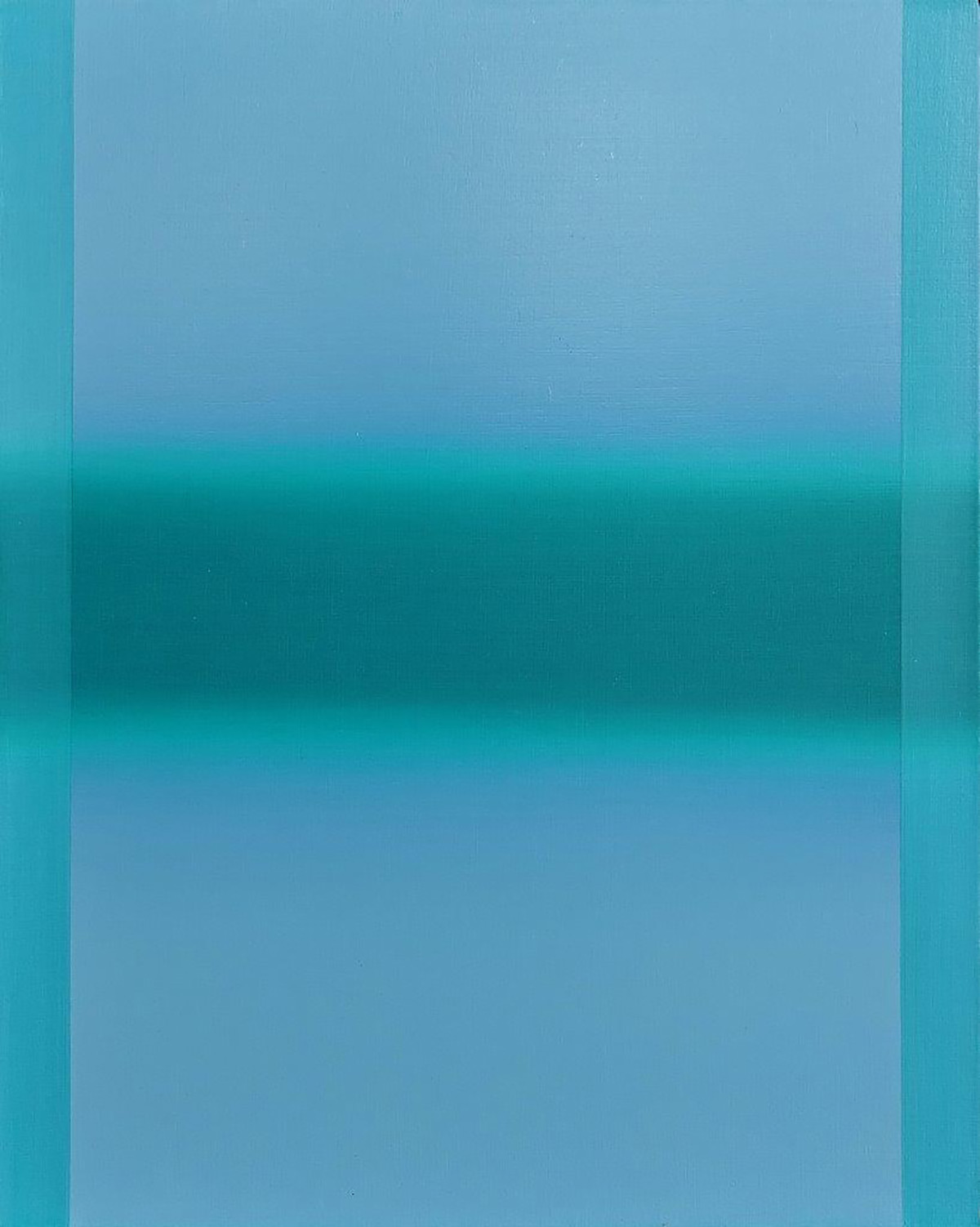 Anna Podlewska - Turquoise on blue (Oil on Canvas | Größe: 46 x 56 cm | Preis: 2800 PLN)