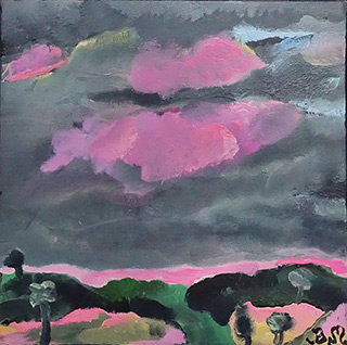 Beata Murawska : Pink cloud : Oil on Canvas