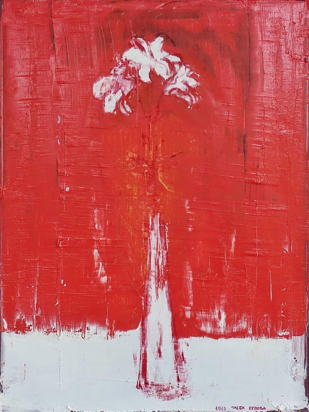 Jacek Łydżba - Lilies (Oil on Canvas | Size: 66 x 86 cm | Price: 5500 PLN)