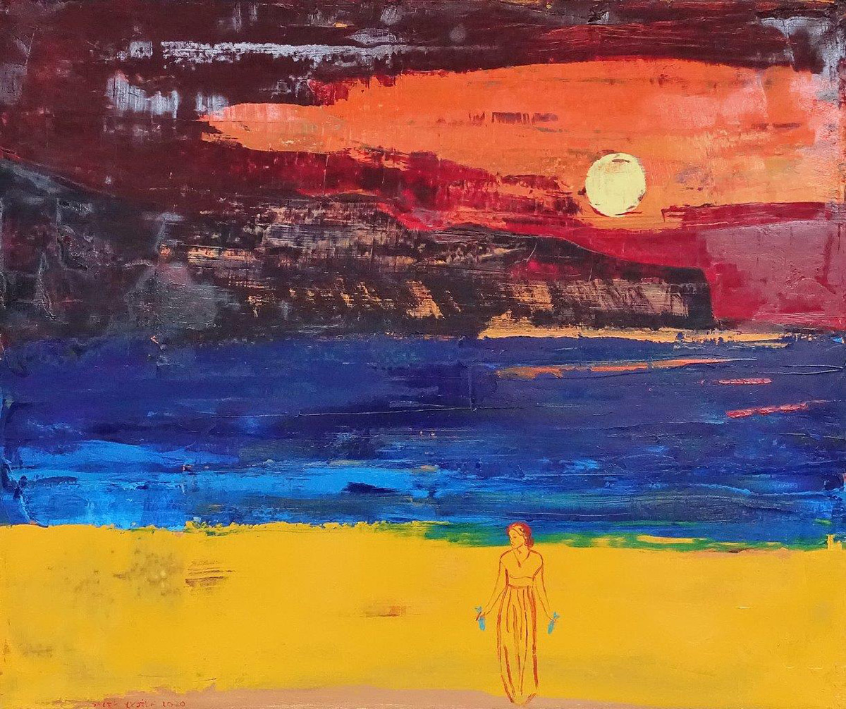 Jacek Łydżba - Sunset (Oil on Canvas | Size: 126 x 106 cm | Price: 8000 PLN)