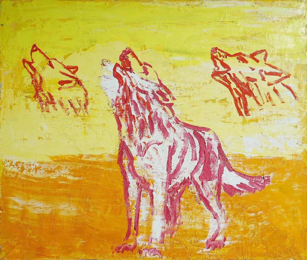 Jacek Łydżba - Wolf (Oil on Canvas | Size: 130 x 110 cm | Price: 9000 PLN)