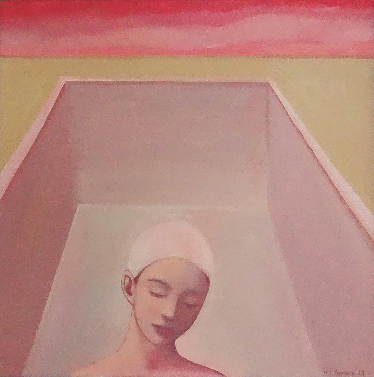Katarzyna Karpowicz - Dream about empty pool (Oil on Canvas | Größe: 66 x 66 cm | Preis: 12000 PLN)