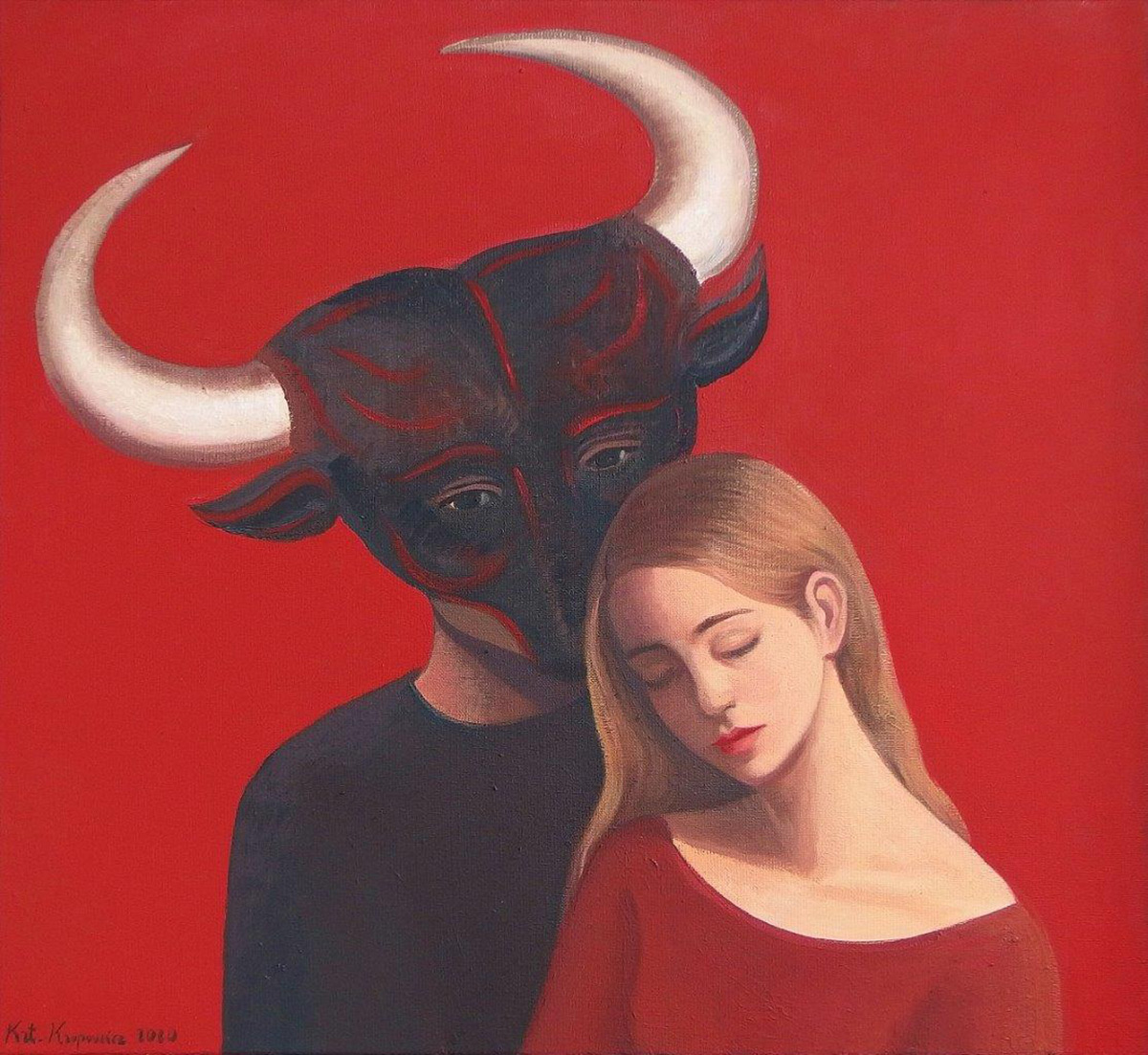 Katarzyna Karpowicz - My Minotaur (Oil on Canvas | Größe: 66 x 61 cm | Preis: 13000 PLN)