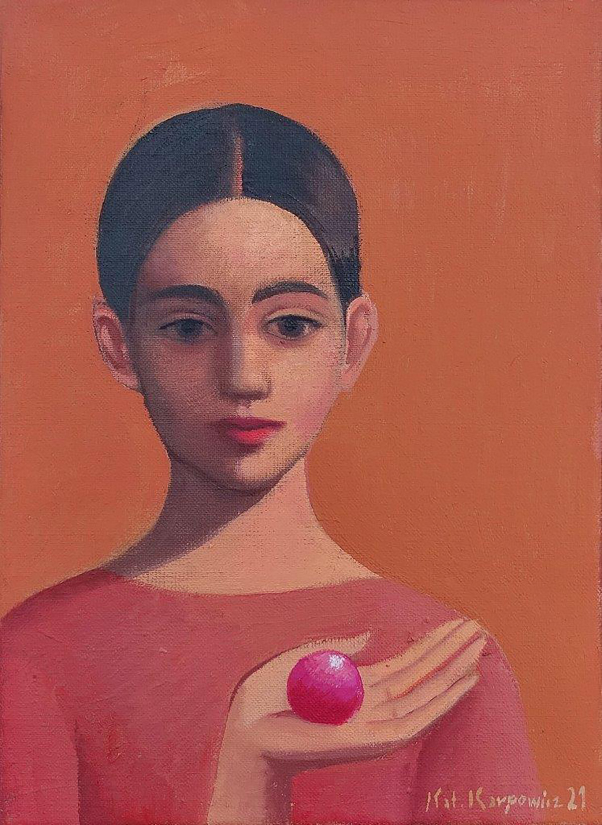 Katarzyna Karpowicz - Pink ball (Oil on Canvas | Größe: 31 x 40 cm | Preis: 6000 PLN)