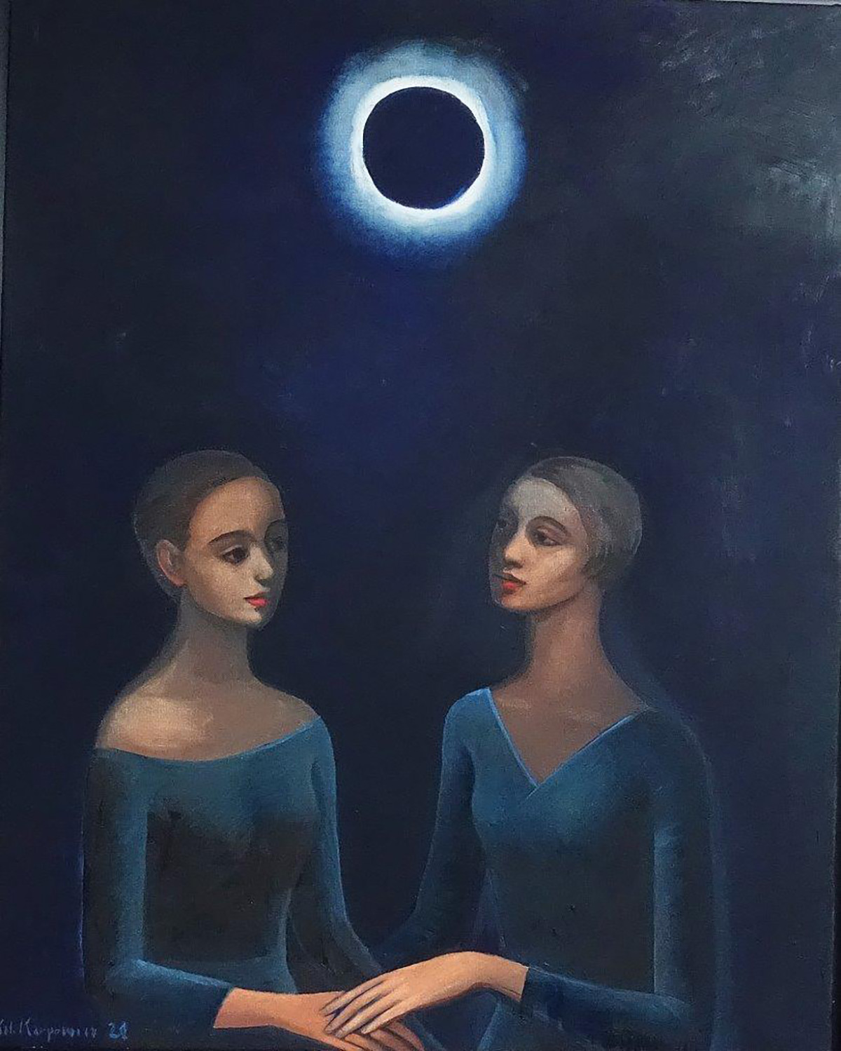 Katarzyna Karpowicz - Sisters (Oil on Canvas | Größe: 91 x 111 cm | Preis: 14000 PLN)